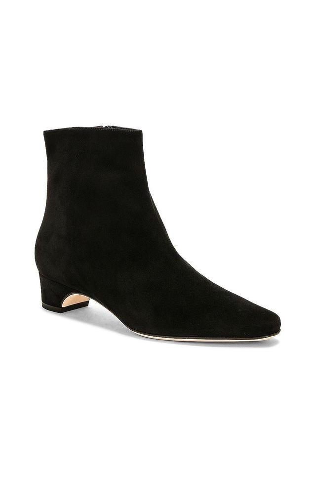 Manolo Blahnik Tolarc Suede Boot in Black Product Image