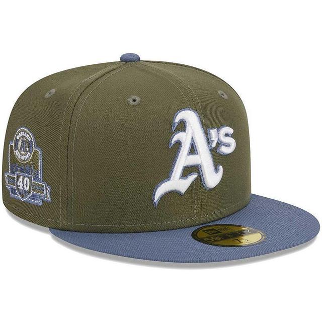 Mens New Era Olive/Blue Oakland Athletics 59FIFTY Fitted Hat Product Image