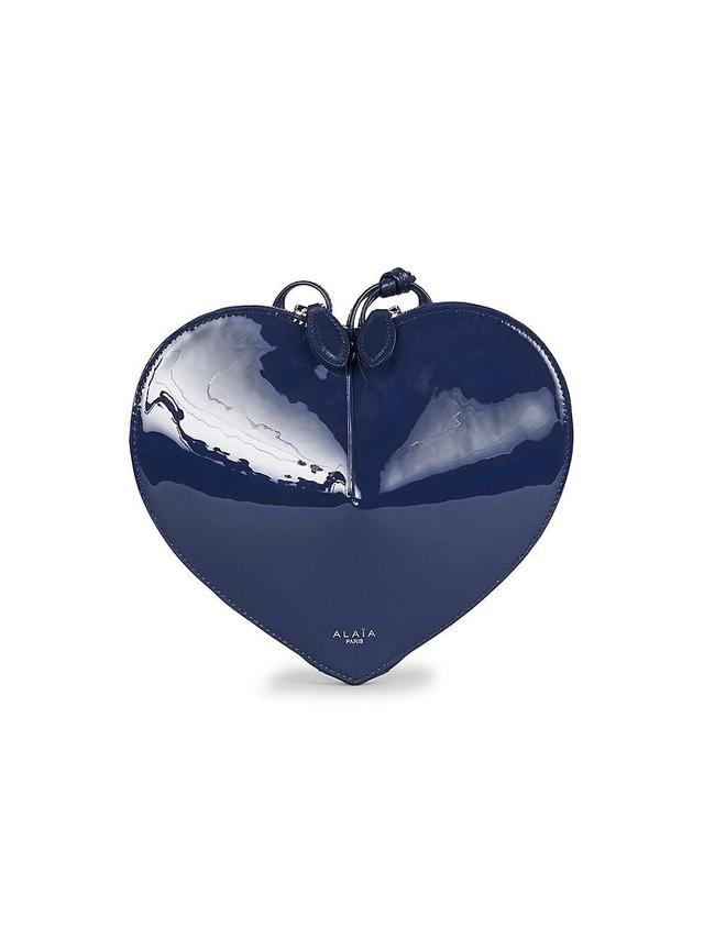 Womens Heart Patent Leather Shoulder Bag Product Image