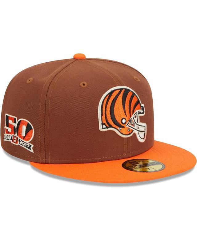 Mens New Era /Orange Cincinnati Bengals Harvest 50th Anniversary 59FIFTY Fitted Hat Product Image