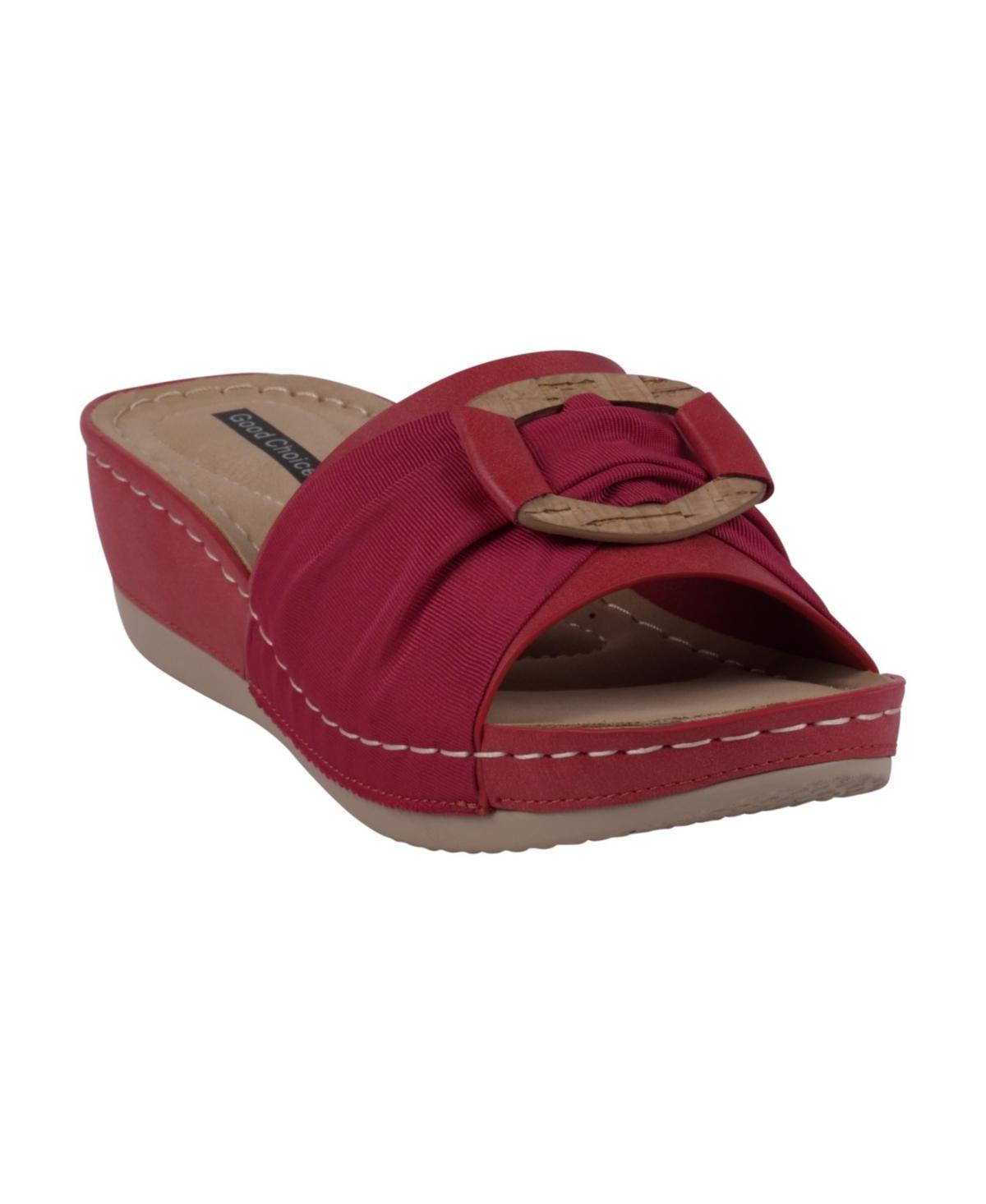 Gc Shoes Womens Ellen Comfort Slip On Wedge Sandals Product Image