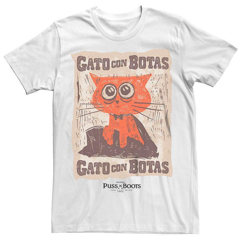 Mens Puss In Boots Orange Cat Tee Product Image