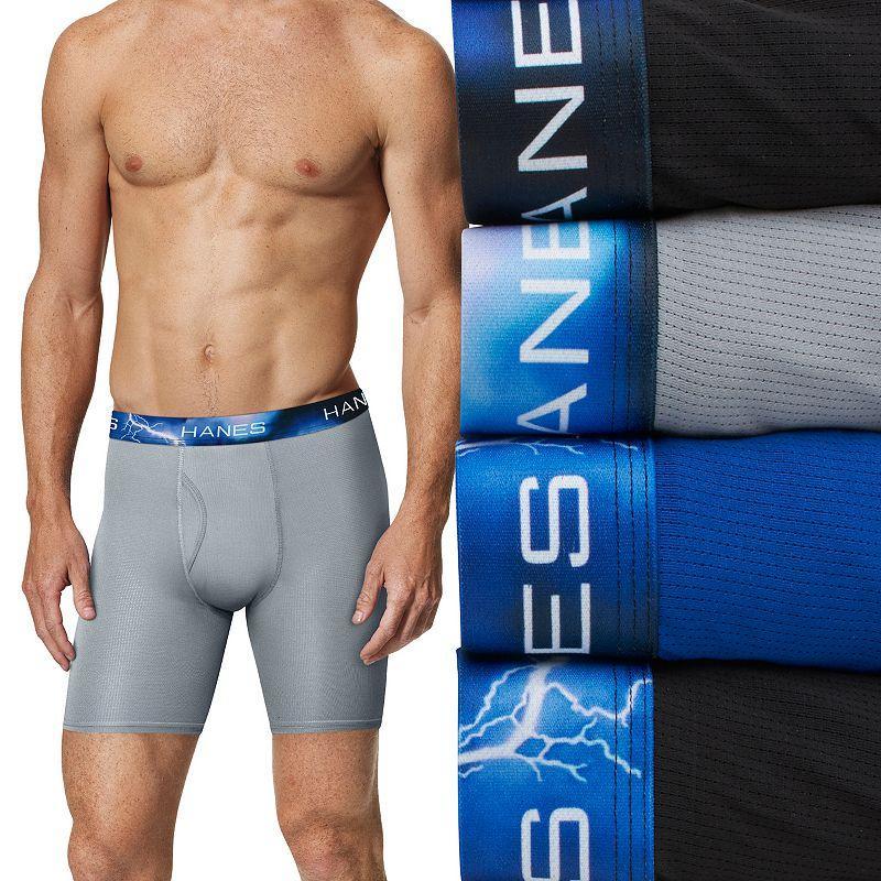 Mens Hanes 4-pack Sport X-Temp Air Mesh Boxer Briefs Product Image