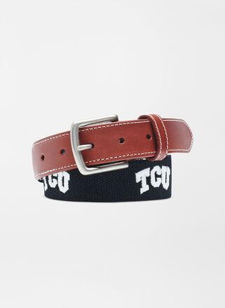 Peter Millar Mens TCU Horned Frogs Belt | Color: Black | Size: 36 Product Image