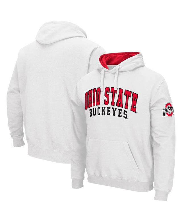 Mens Colosseum White Ohio State Buckeyes Double Arch Pullover Hoodie Product Image