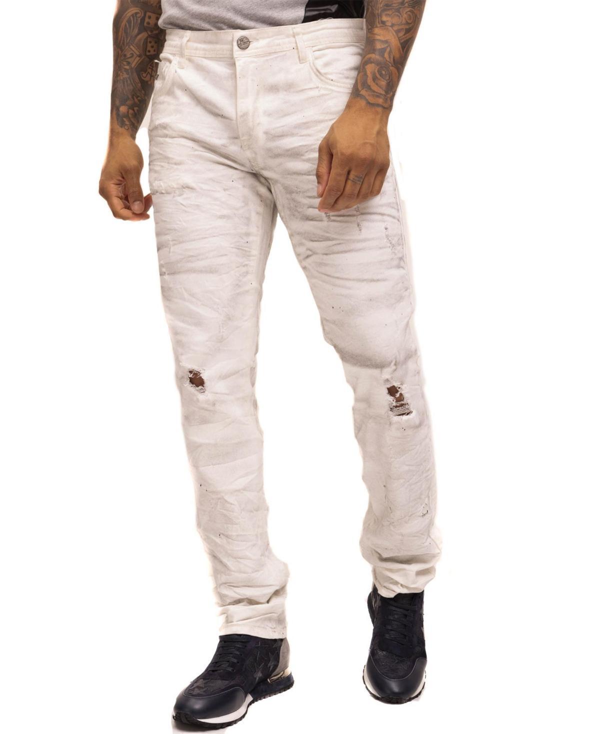 Ron Tomson Mens Modern Splat Denim Jeans Product Image