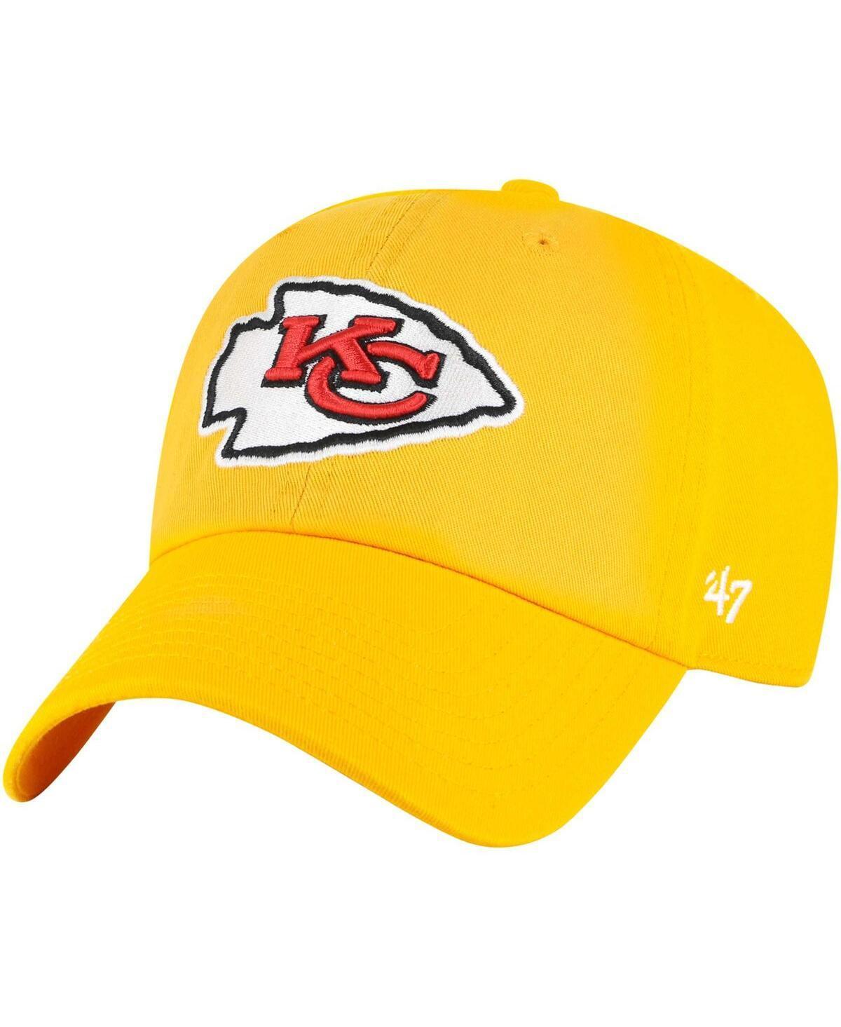 Mens 47 Brand Gold Kansas City Chiefs Secondary Clean Up Adjustable Hat Product Image