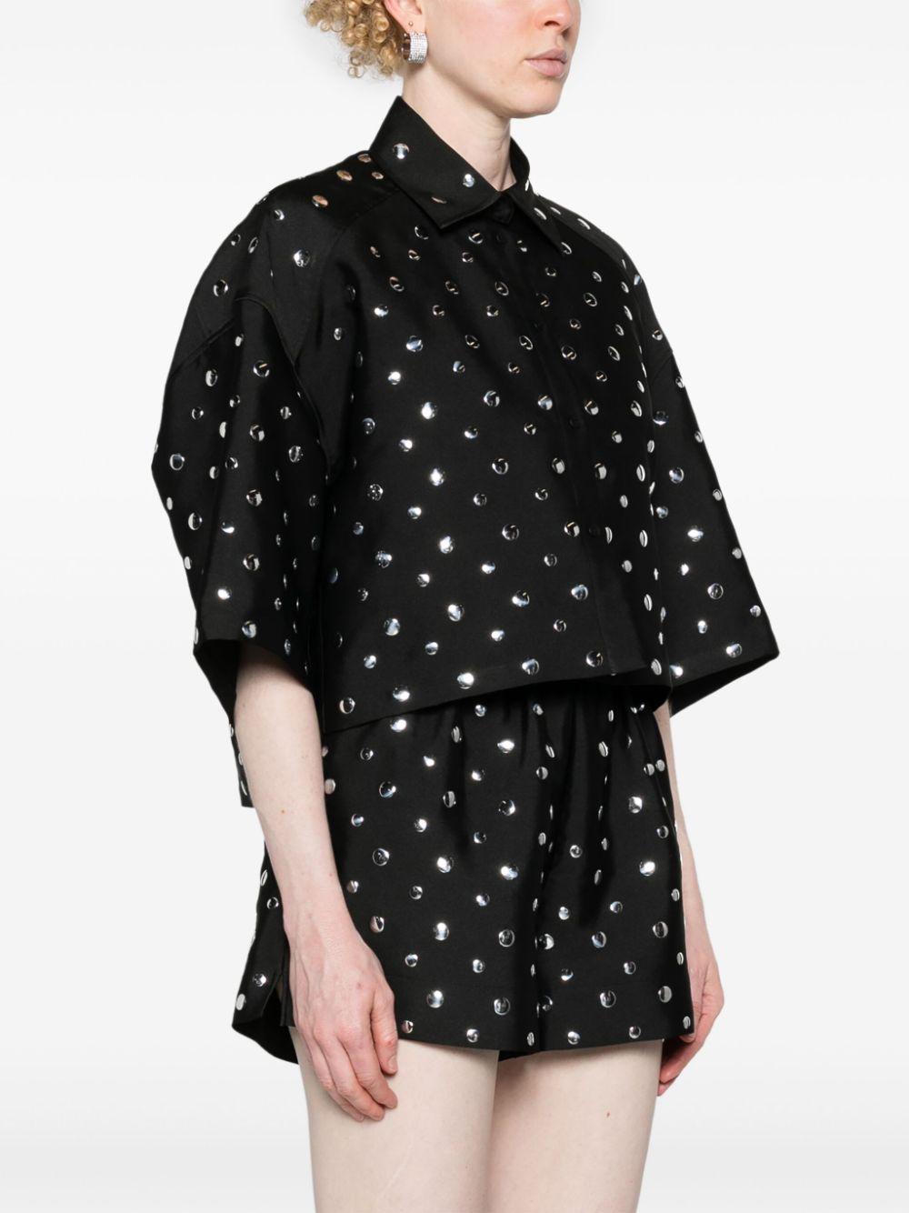 stud-detailing cropped shirt Product Image