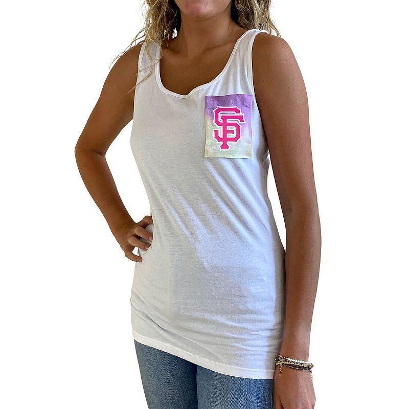 Womens Refried Apparel White San Francisco Giants Tie-Dye Tank Top Product Image