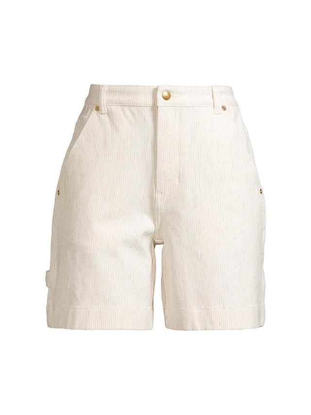 Womens Linen-Blend 7 Shorts Product Image