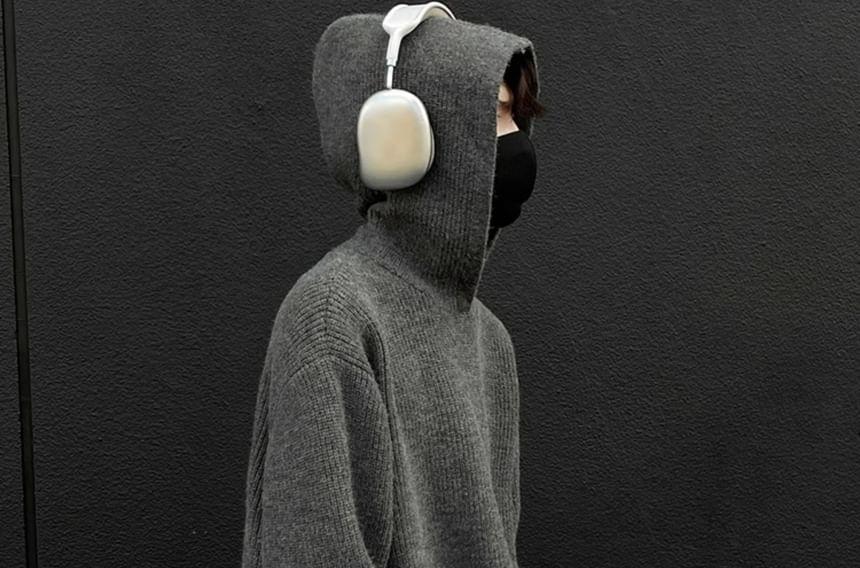 Plain Hood Sweater Product Image