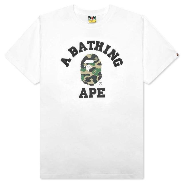 ABC Camo College Tee - White/Green Male Product Image