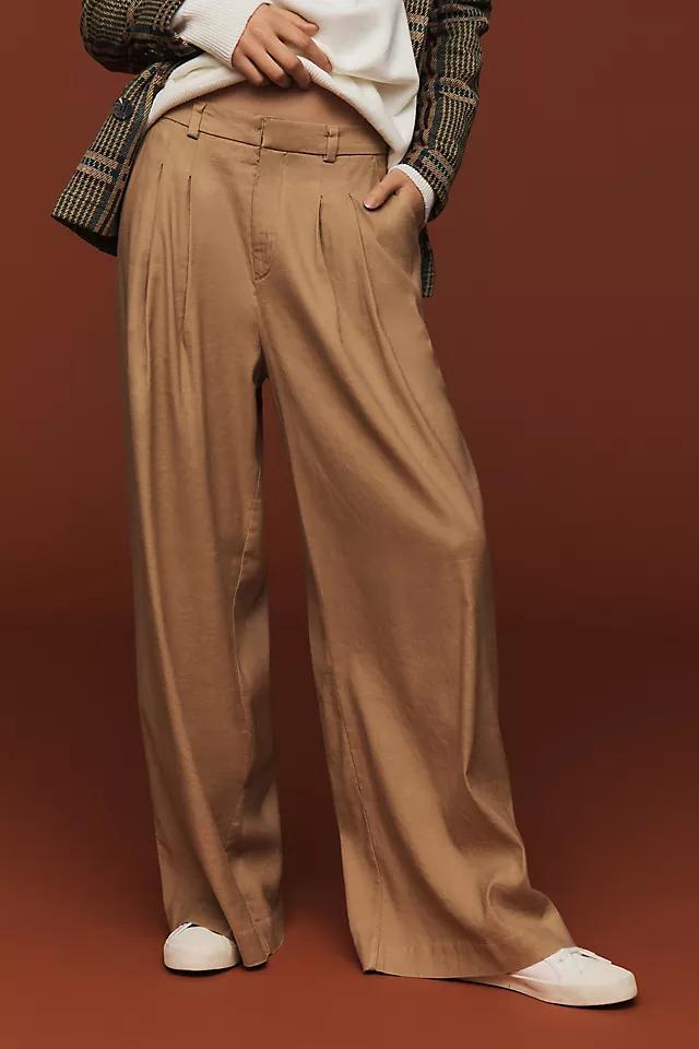 Maeve Linen Wide-Leg Trouser Pants Product Image