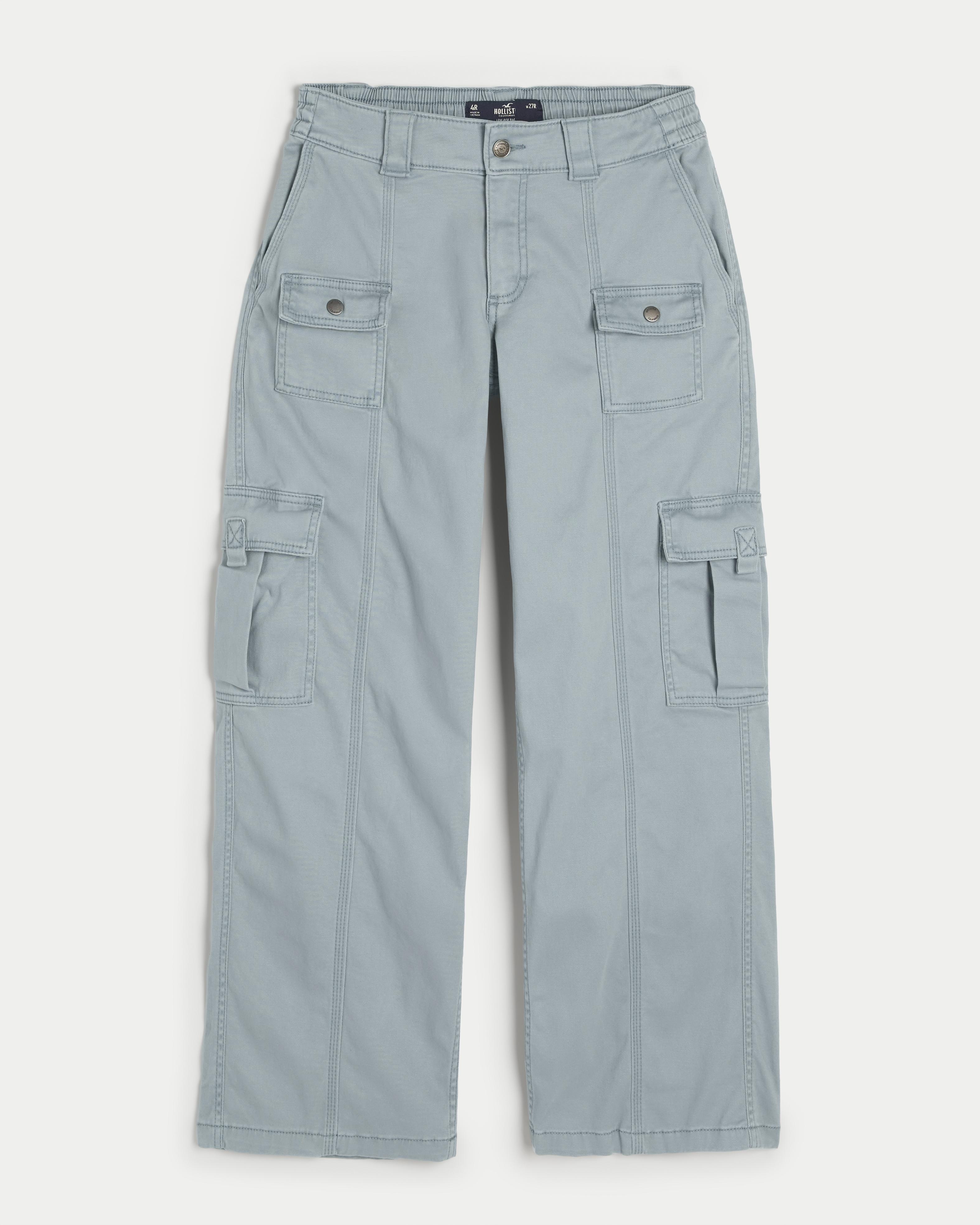 Low-Rise 4-Pocket Cargo Baggy Pants Product Image