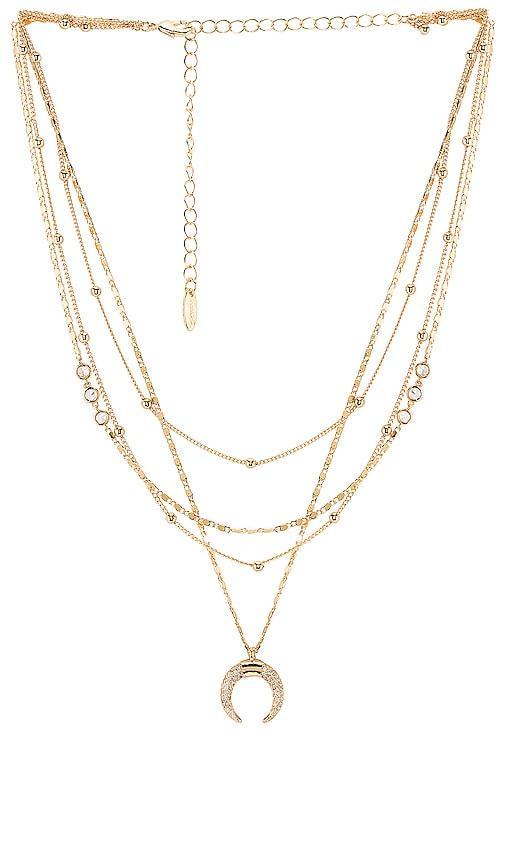 Ettika Crescent Horn Multistrand Pendant Necklace Product Image