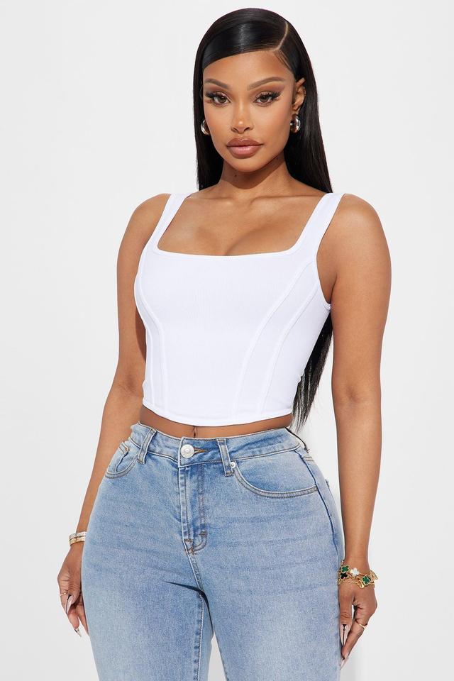 Like What You See Seamless Tank Top - White Product Image