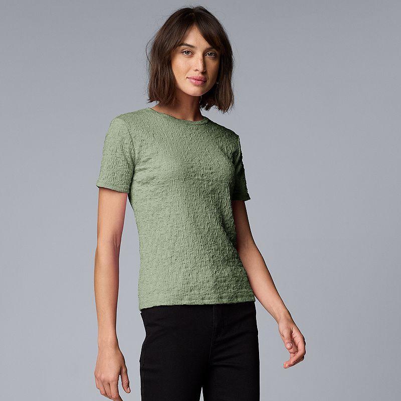 Womens Simply Vera Vera Wang Textured Tee Product Image