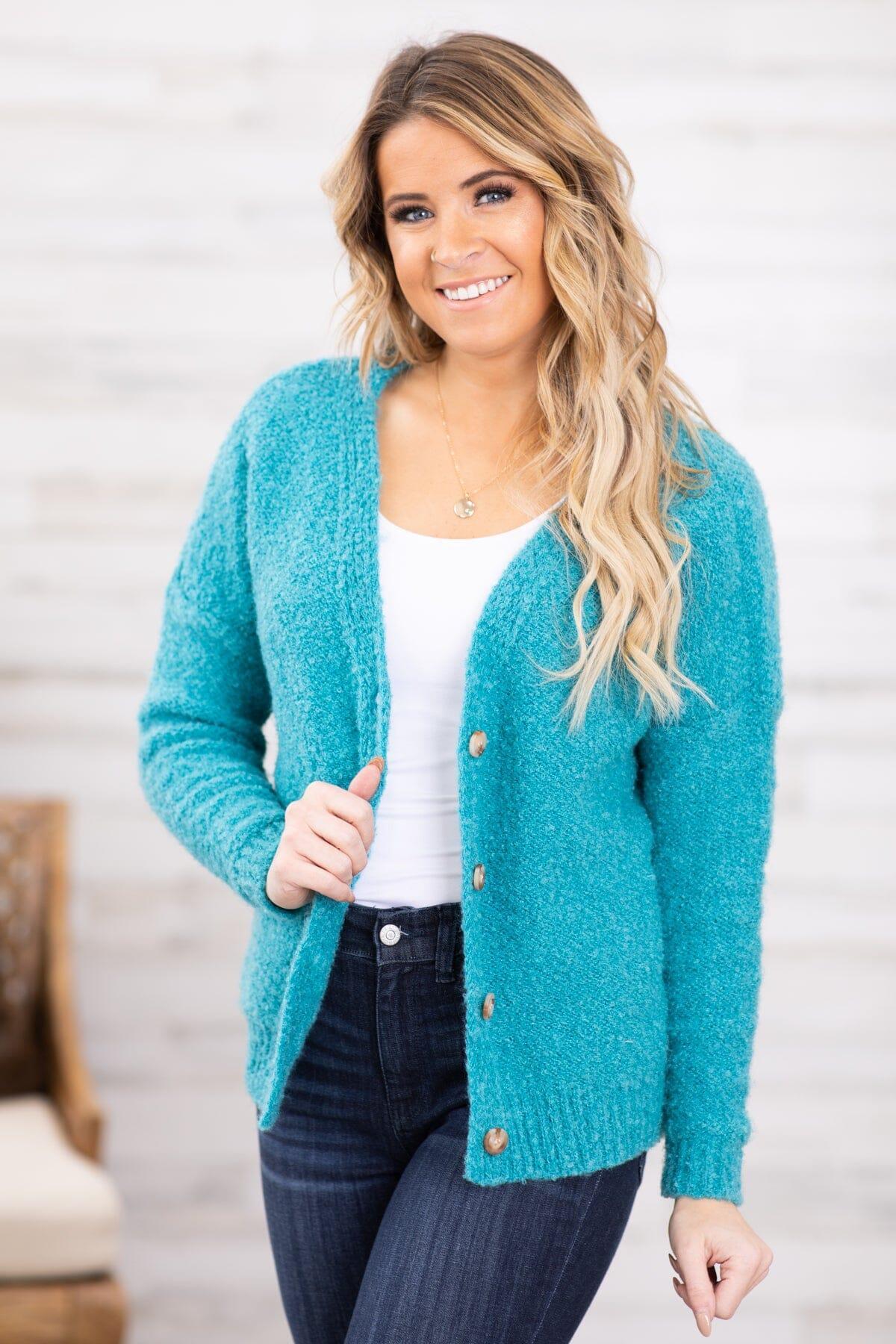 Turquoise Cardigan With Buttons product image