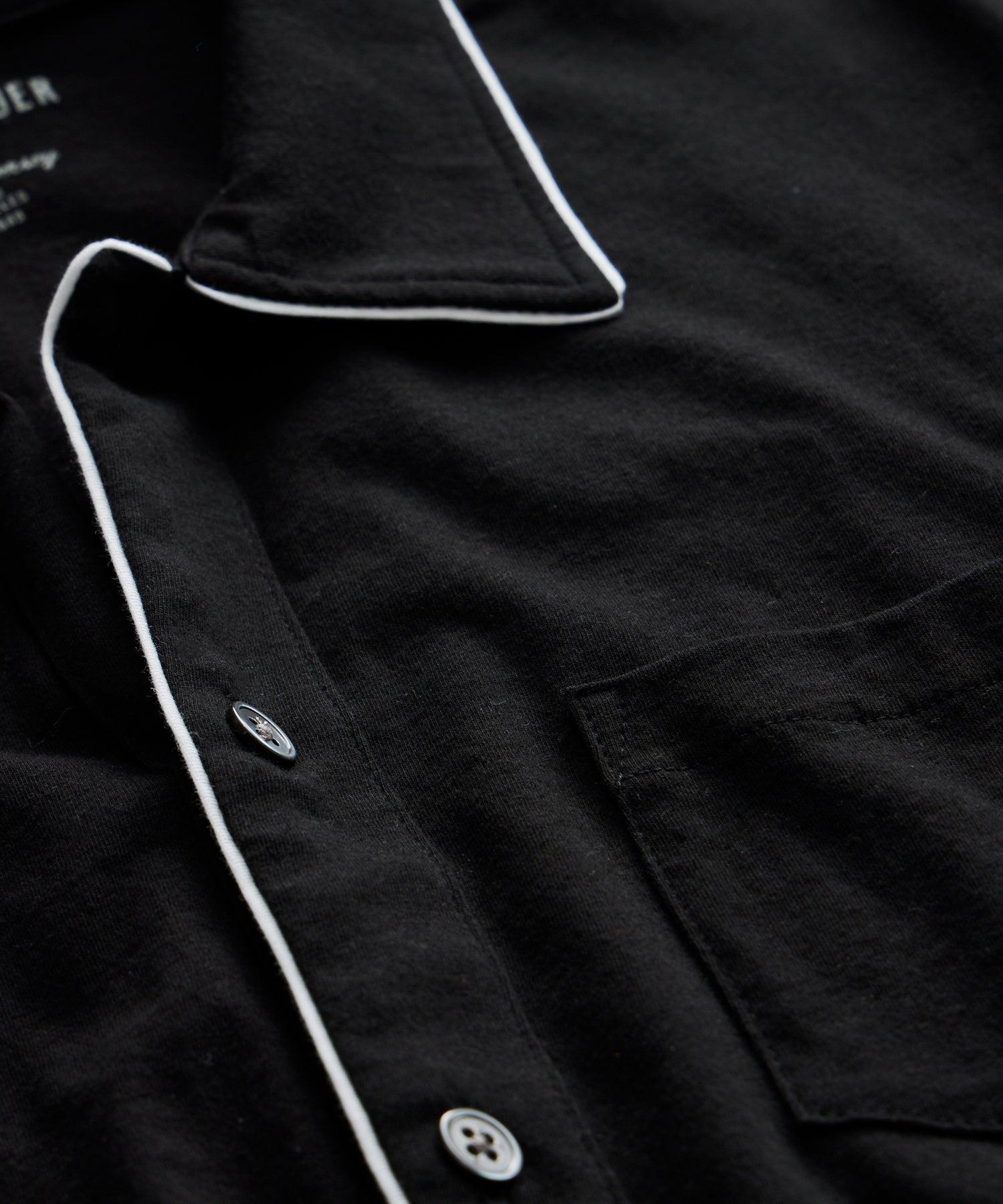 Made in L.A. Montauk Tipped Full Placket Polo in Black Product Image