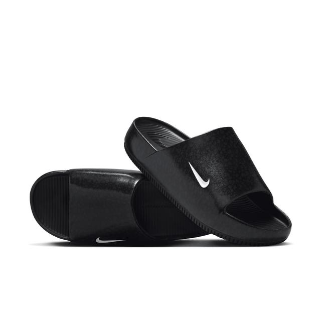 Nike Mens Calm Slides Print NS - Shoes Black/Anthracite/Football Grey Product Image