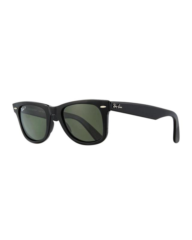 RAY BAN Polarized Classic Wayfarer Sunglasses In Black Product Image