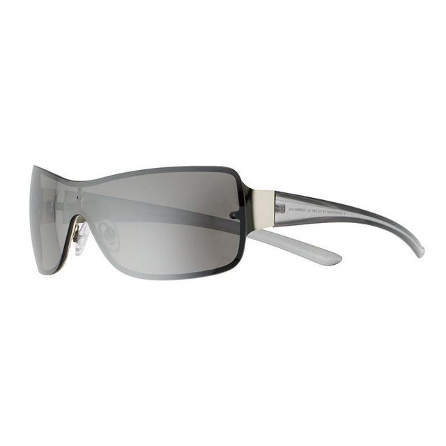 Mens Cali Blue Plastic Shield Rectangle Sunglasses Product Image