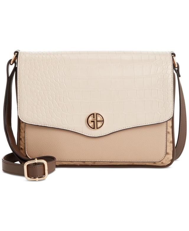 Giani Bernini Womens Croc Colorblock Crossbody Handbag Product Image