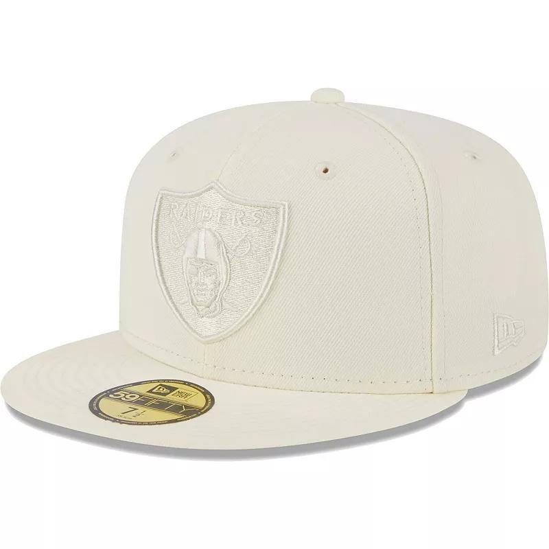 Mens New Era Cream Las Vegas Raiders Color Pack 59FIFTY Fitted Hat Product Image