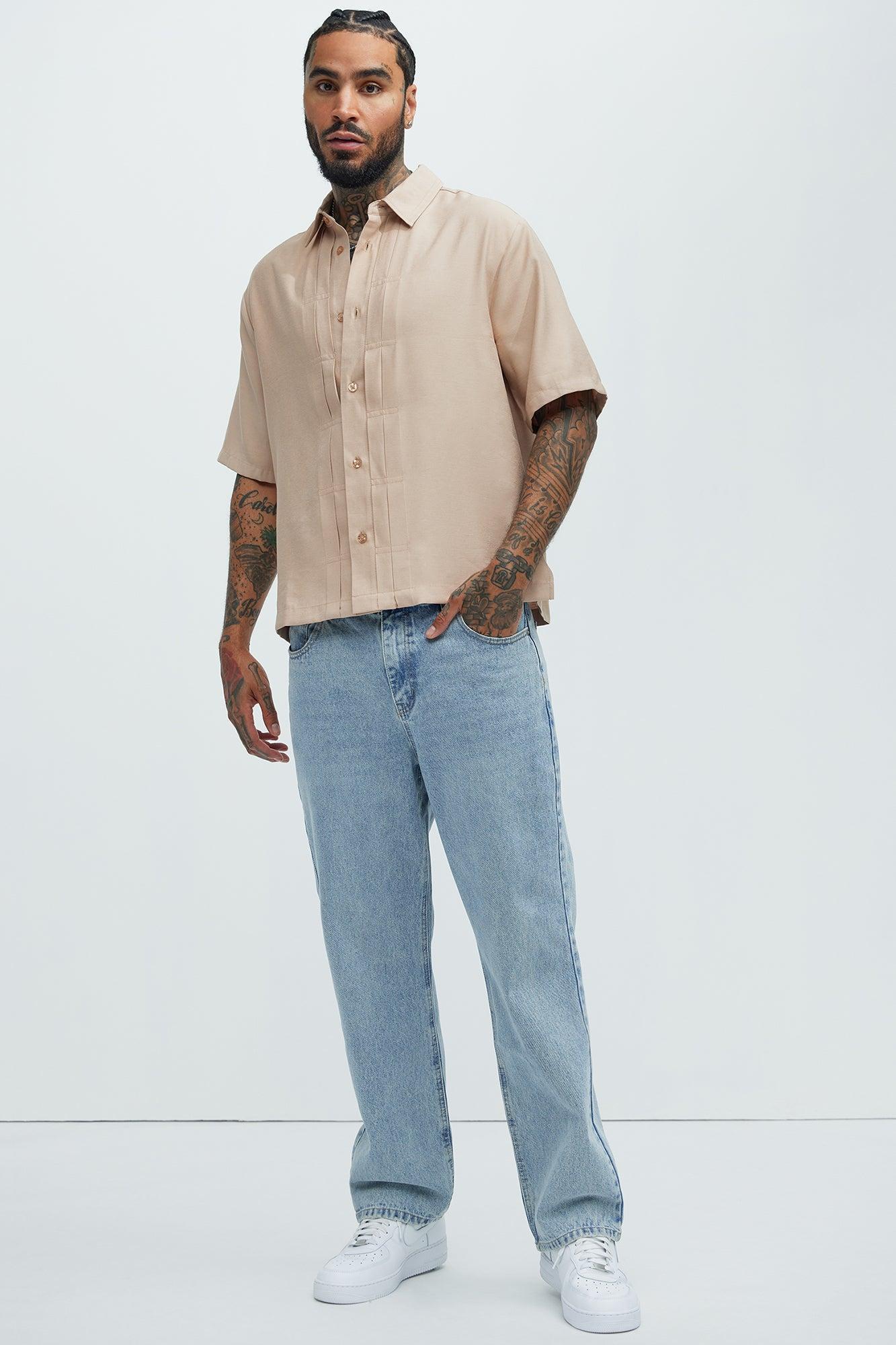 Blexy Pleated Shirt - Tan Product Image