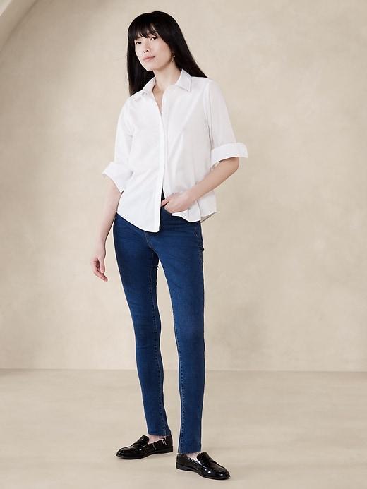 High-Rise Skinny Raw-Hem Jean product image