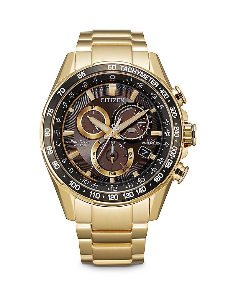 Men's Citizen Eco-DriveÂ® Pcat Chronograph Black Watch (Model: Cb5887-55H) Product Image