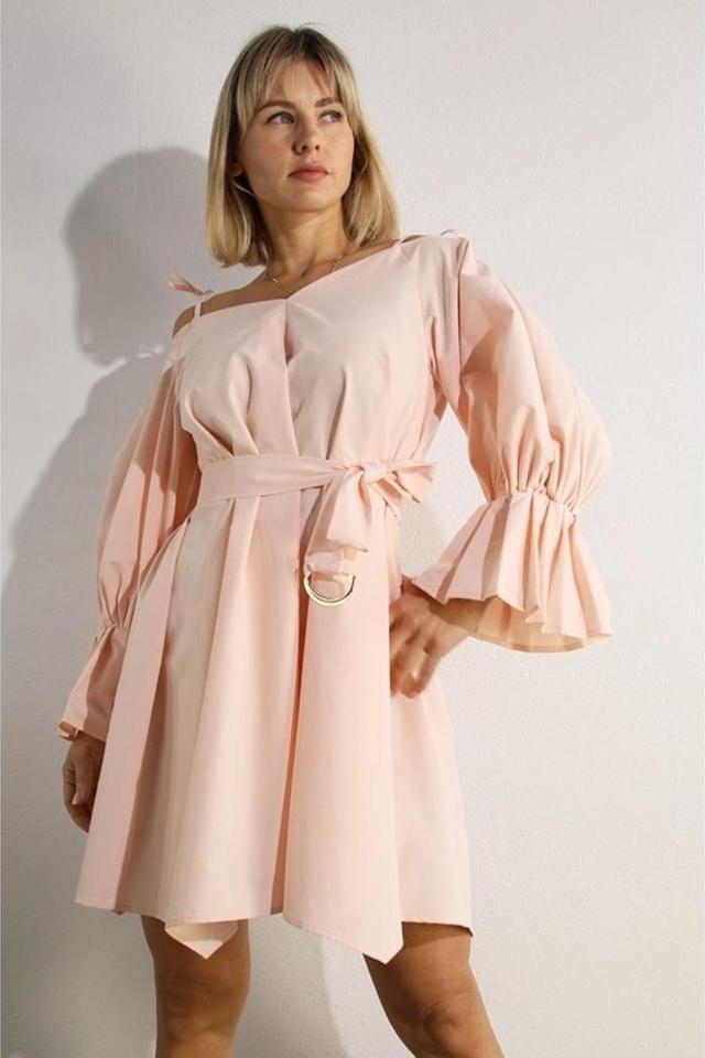 Off Shoulder Chic Midi Dress Product Image