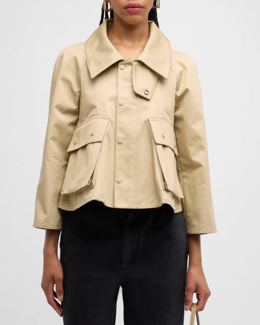 Cropped Trapeze Trench Jacket Product Image