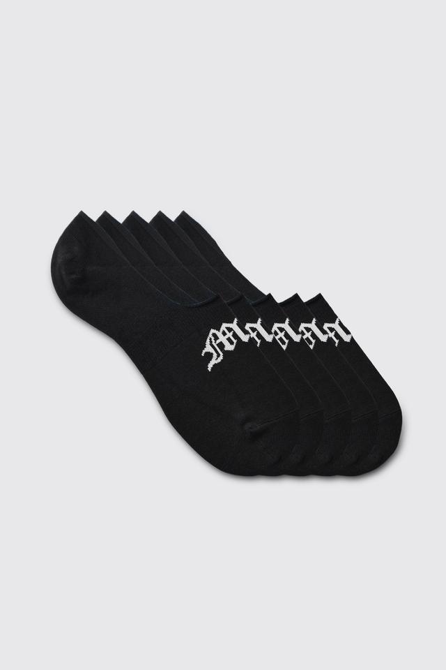 5 Pack Gothic Man Invisible Socks | boohooMAN USA Product Image