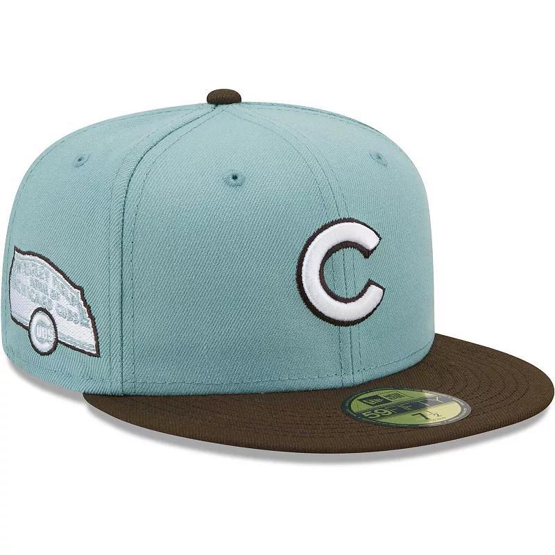 Mens New Era Blue/Brown Chicago Cubs Beach Kiss 59FIFTY Fitted Hat Product Image