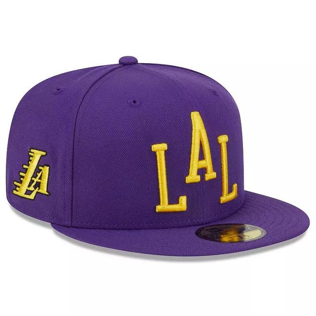 Mens New Era Los Angeles Lakers 2023/24 City Edition Alternate 59FIFTY Fitted Hat Product Image