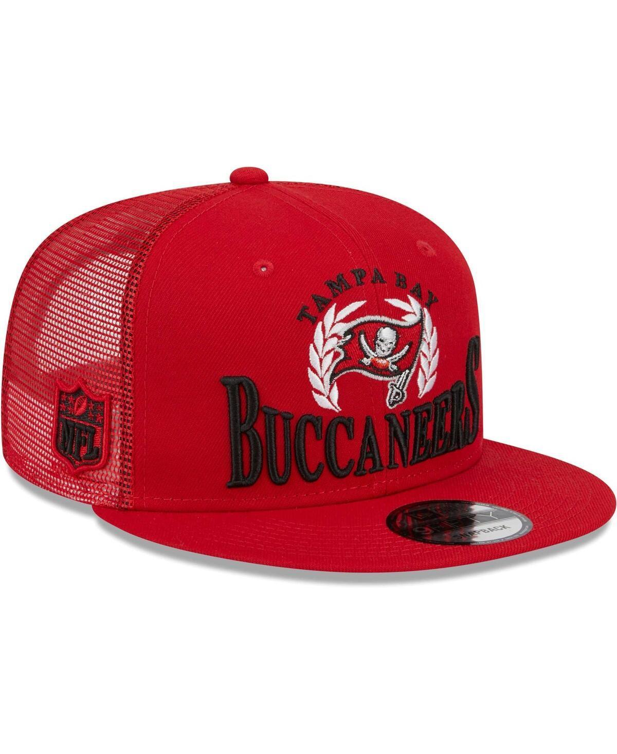 Mens New Era Tampa Bay Buccaneers Collegiate Trucker 9FIFTY Snapback Hat Product Image