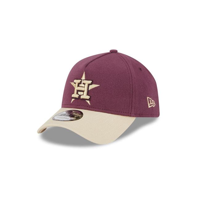 Houston Astros Moleskin Crown Maroon 9FORTY A-Frame Snapback Hat Male Product Image