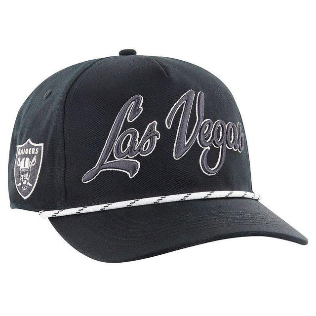 Mens 47 Black Las Vegas Raiders Overhand Speckle Hitch Adjustable Hat Product Image