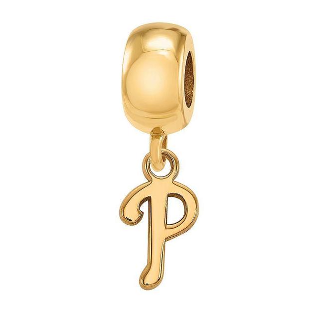 LogoArt Sterling Silver Philadelphia Phillies Extra-Small Dangle Bead, Womens Gold Tone Product Image