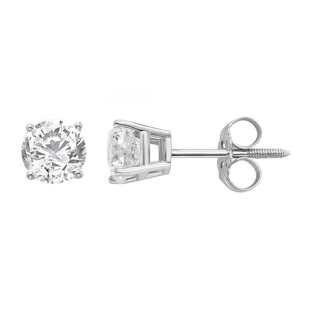 Yours and Mined 14k White Gold 1 Carat T.W. Diamond Stud Earrings, Womens Product Image