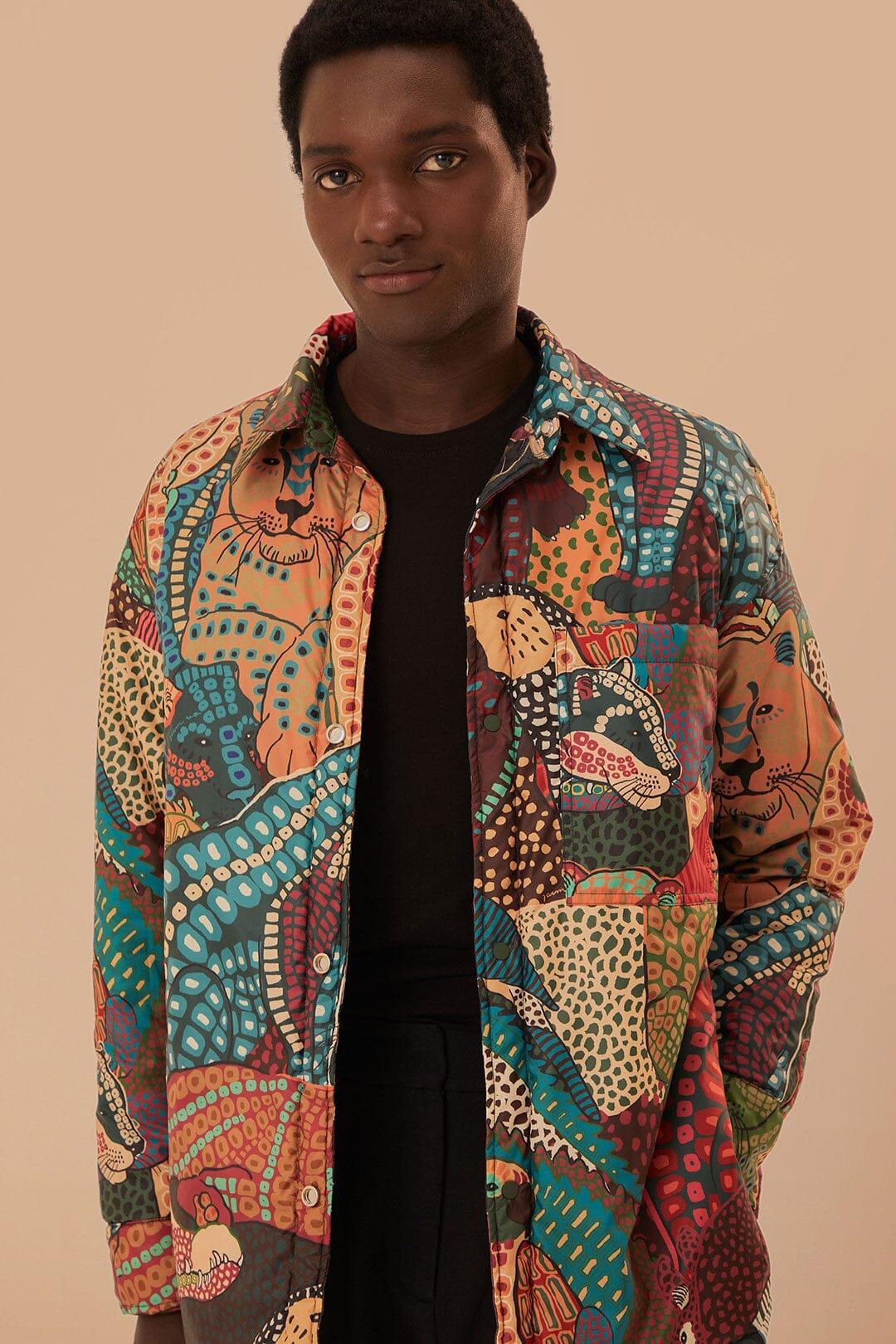 Elephants Reversible Puffer Shirt Product Image