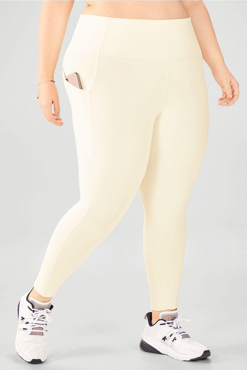 Fabletics Oasis High-Waisted 7/8 Legging Womens white plus Size 3X Product Image