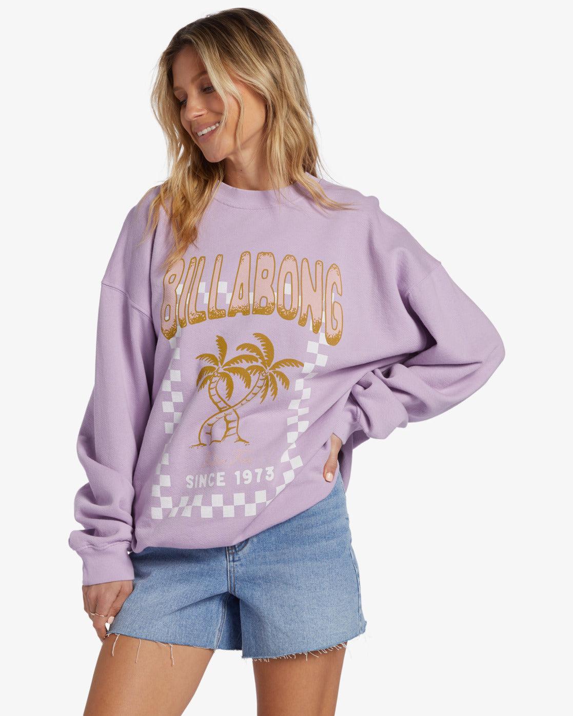 Ride In Oversized Crewneck Sweatshirt - Peaceful Lilac Female Product Image