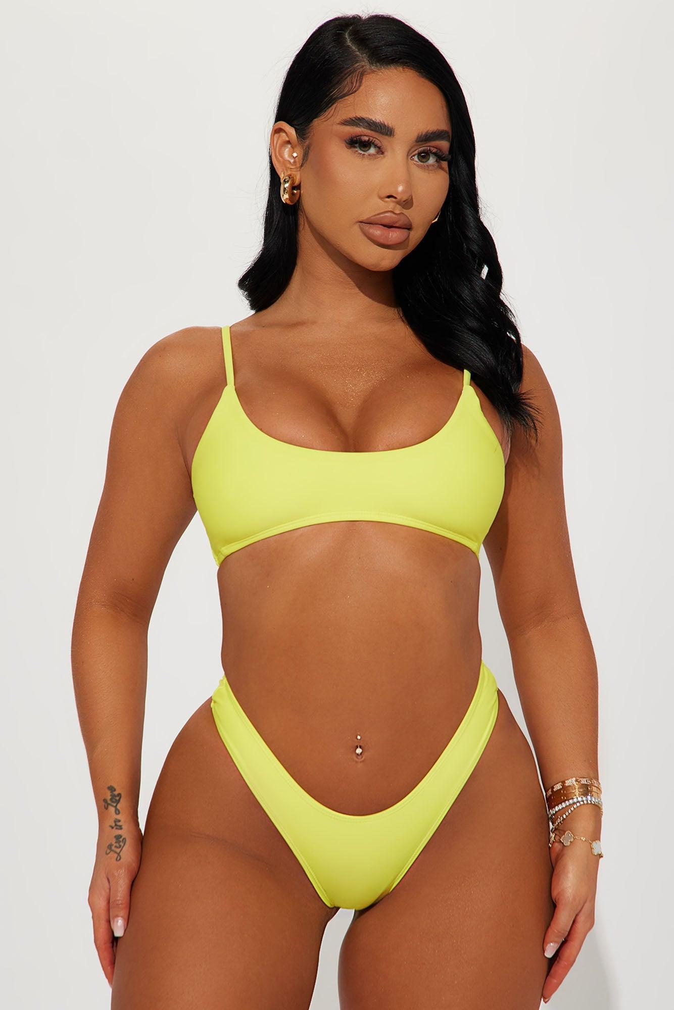 Aruba Mix And Match Scoopneck Bikini Top - Yellow Product Image