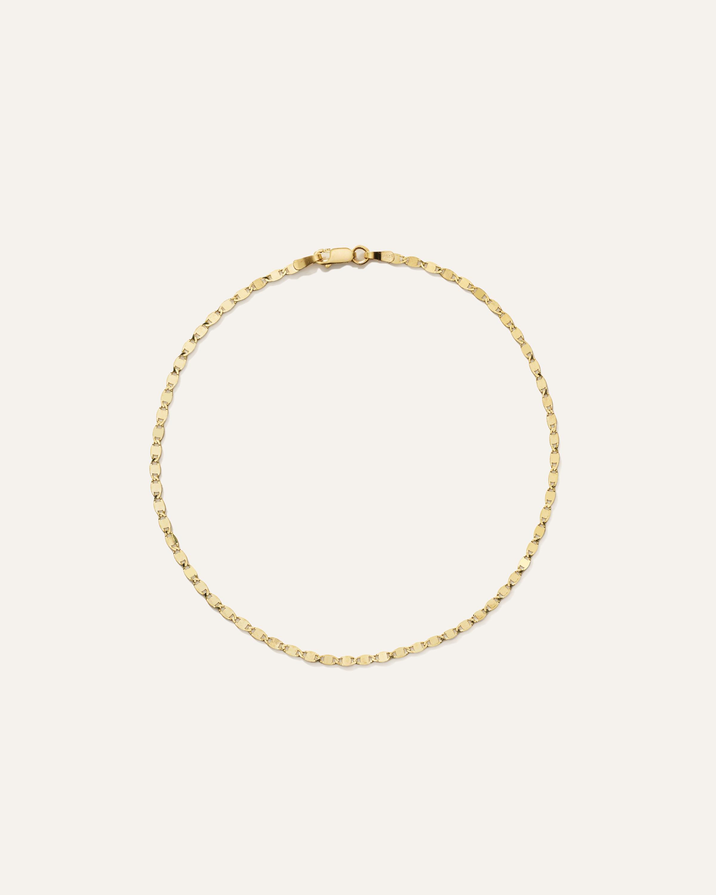 14k Gold Mariner Chain Anklet Product Image