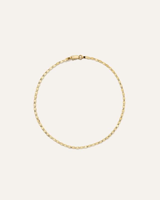 14k Gold Mariner Chain Anklet Product Image