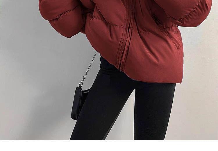 Plain Zip-Up Puffer Jacket Product Image