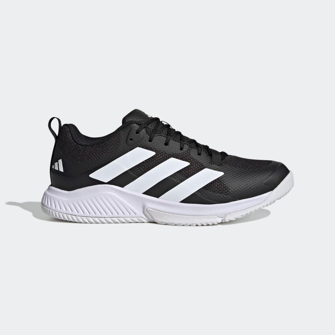 adidas Court Team Bounce 2.0 White/Black) Men's Volleyball Shoes Product Image