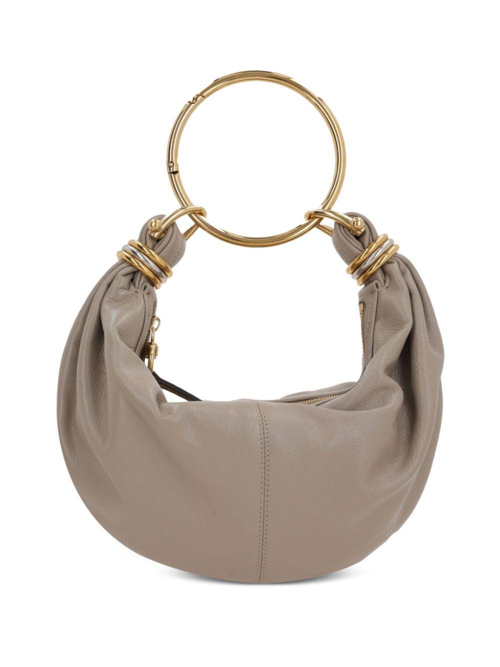 CHLOÉ Small Bracelet Hobo Shoulder Bag In Taupe product image